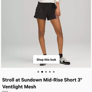 Lululemon Stroll at Sundown Shorts (Black-size 12).